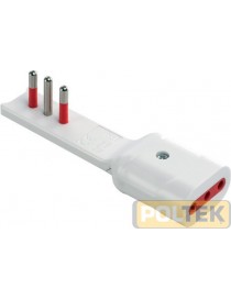 ADATTATORE ROSI EMILIA FLAT BIANCO 10A