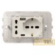 PRESA MONOBLOCCO MULTIFUNZIONE + USB COMP. BTICINO