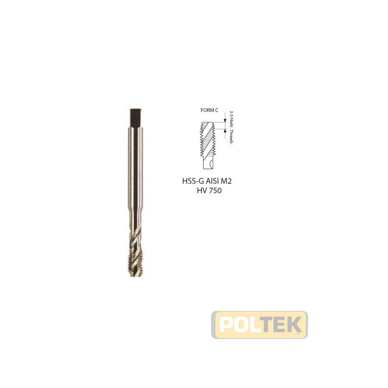 MASCHI A MACCHINA, SCANALATURE DESTRE 35°, IMB. “C”, FIL. METRICA ISO