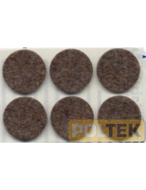 FELTRINO ADESIVO TONDO MARRONE mm 18 (bl. pz.12)