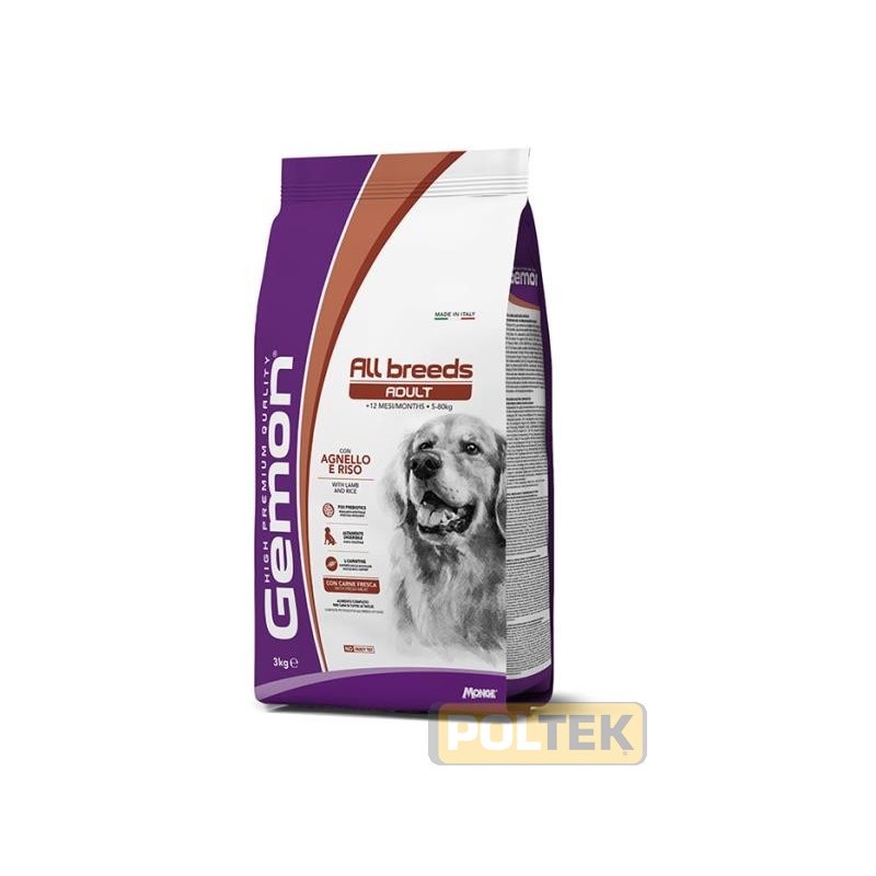 GEMON CANE ALL BREEDS ADULT AGNELLO E RISO kg 15