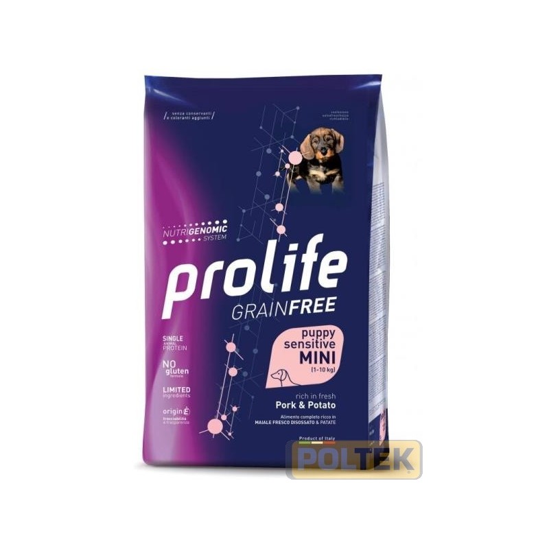 PROLIFE DOG GRAIN FREE SENSITIVE MAIALE PATATE MINI 2 KG
