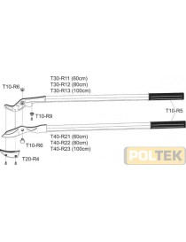 VESCO RICAMBIO PER T20 e T40 BATTENTE ALLUMINIO CURVO