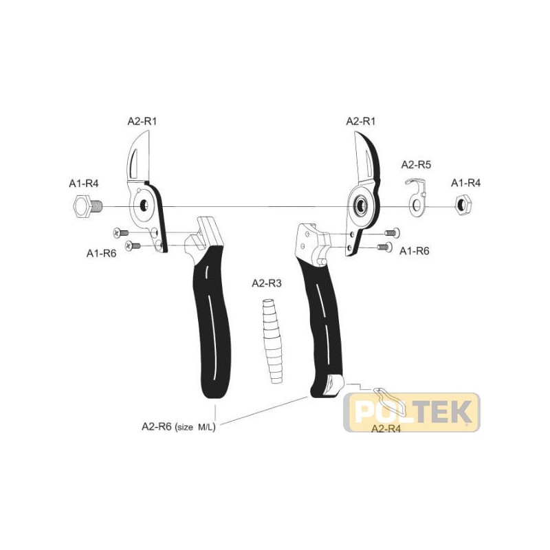 VESCO RICAMBIO PER A2 COPPIA DI LAME (A2-R1)