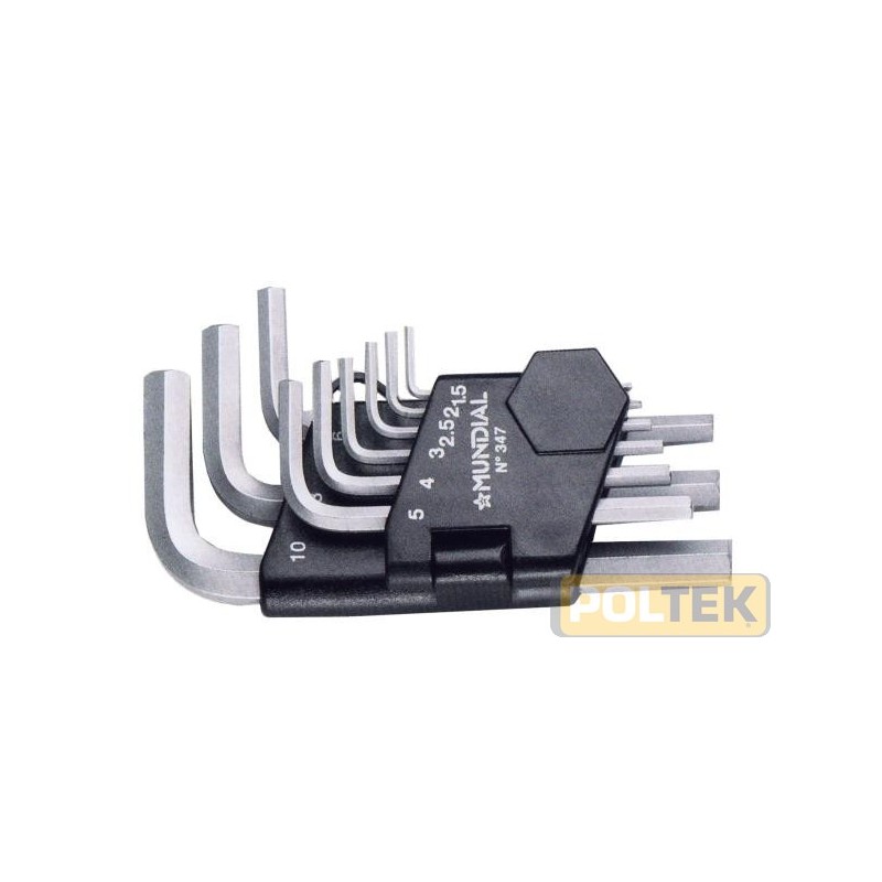 MUNDIAL CHIAVI MASCHIO ESAGONALE pz.9 CLIP PLASTICA