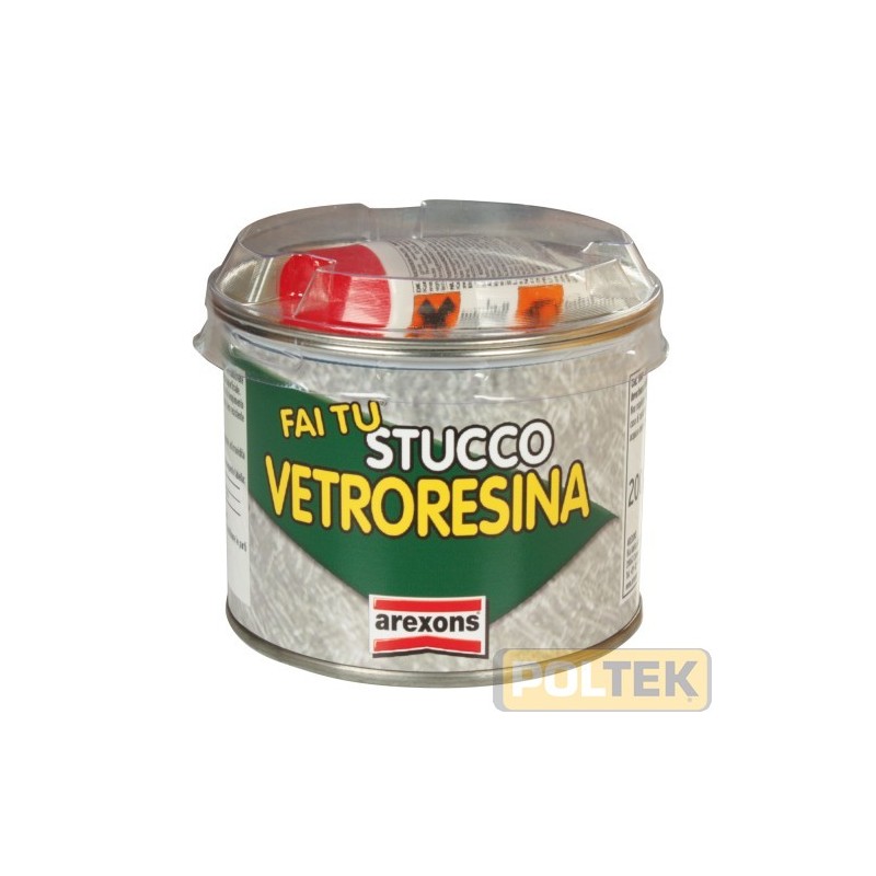 Pasta di colore verde kaki a base di resine poliestere insature additivate con speciali fibre di vetro, che impartiscono alla ma