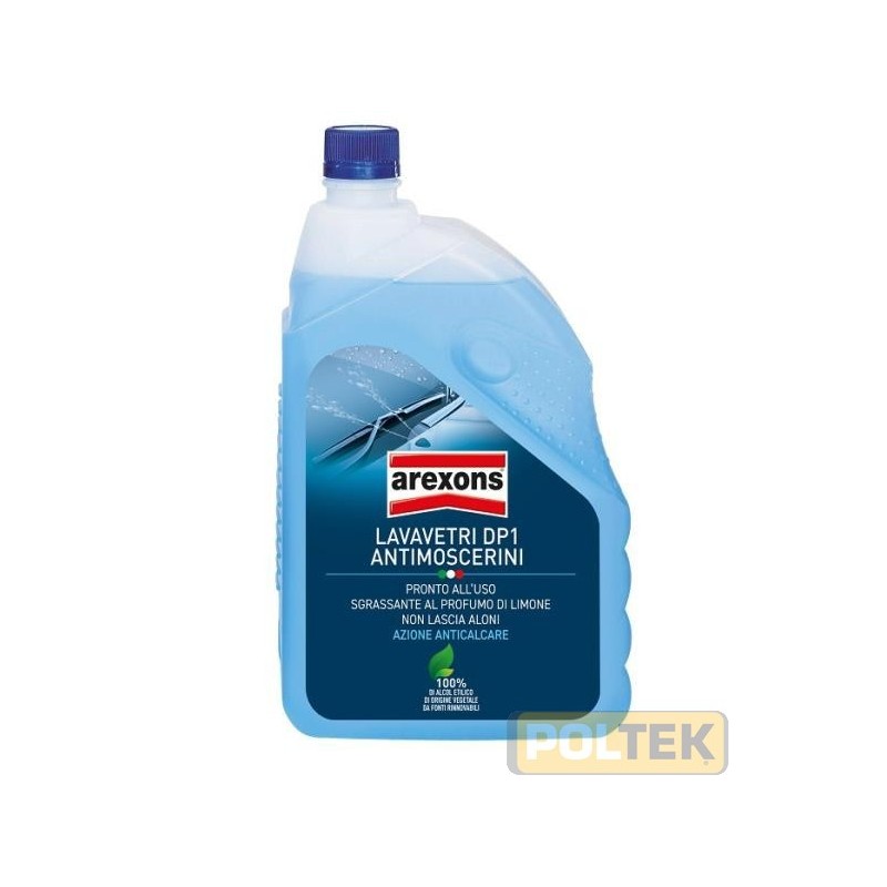 Grazie ai principi attivi svolge un'efficace azione sgrassante particolarmente mirata nel rimuovere i moscerini ed anche ogni ti