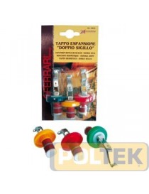 TAPPO ESPANSIONE A 2 GOMME CON LEVA 3 pezzi