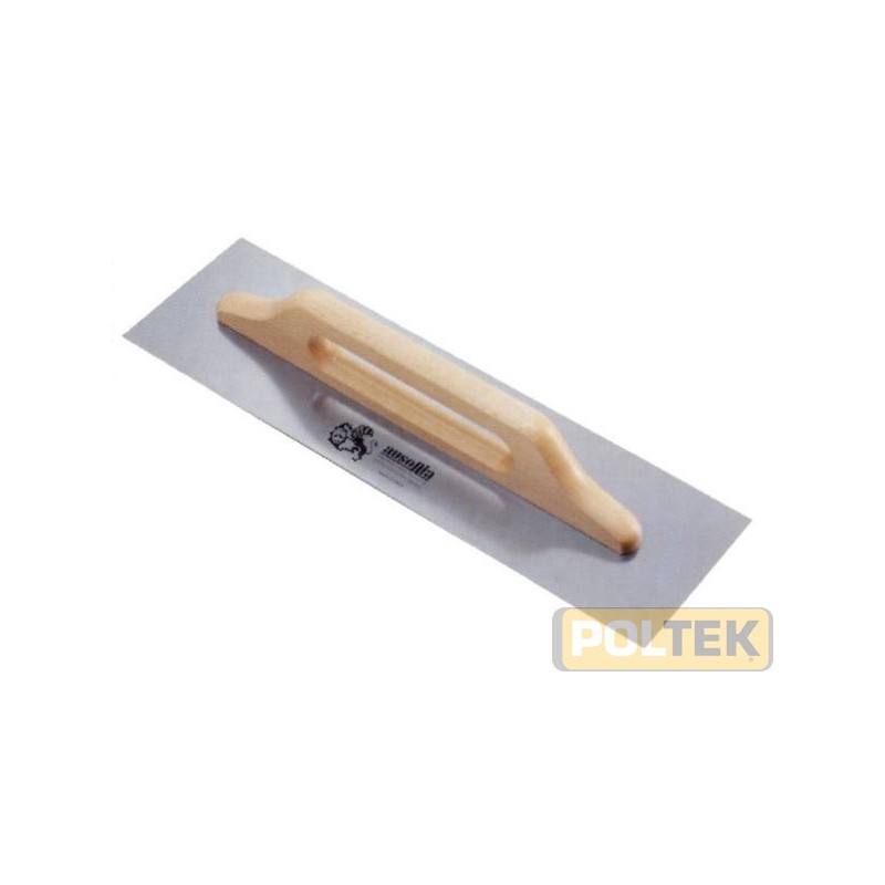 Manico in legno e ampia impugnatura per agevolare la presa anche con due mani – Lama in acciaio di prima qualità fissata al m