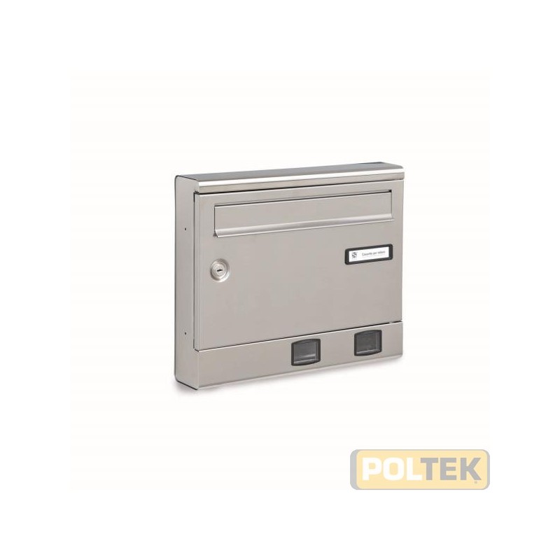 Cassetta postale singola o multipla formato rivista realizzata in vari materiali e colori. Impostazione frontale con feritoia 32