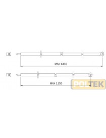 COPPIA ASTE ISEO VIS CON BOCCOLA BRONZO