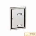PORTA CON CORNICE E PARAPIOGGIA SILMEC mm.315x400 ALLUMINIO