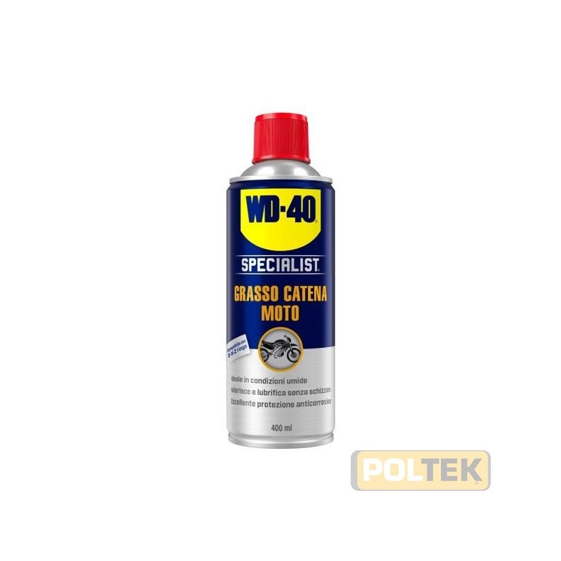 Lo Sgrassante Efficacia Immediata WD-40 Specialist®, con la sua formula a base di solvente, rimuove rapidamente grasso, olio e