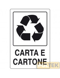 ETICHETTA ADESIVA RACCOLTA DIFFERENZIATA cm 30x20 "CARTA"