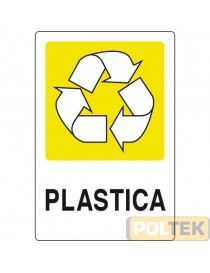 ETICHETTA ADESIVA RACCOLTA DIFFERENZIATA cm 30x20 "PLASTICA"