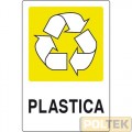 ETICHETTA ADESIVA RACCOLTA DIFFERENZIATA cm 30x20 "PLASTICA"