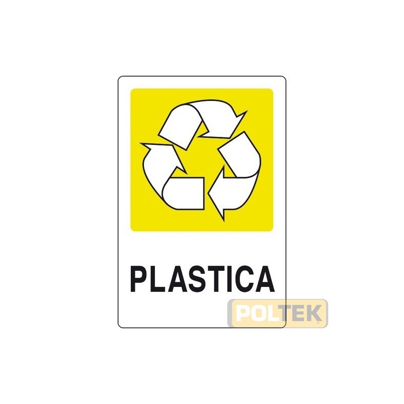 ETICHETTA ADESIVA RACCOLTA DIFFERENZIATA cm 30x20 "PLASTICA"