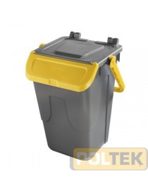 BIDONE IMMONDIZIA ECOLOGY litri 35 GIALLO