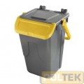BIDONE IMMONDIZIA ECOLOGY litri 35 GIALLO