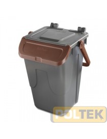 BIDONE IMMONDIZIA ECOLOGY litri 35 MARRONE