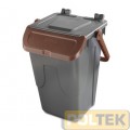 BIDONE IMMONDIZIA ECOLOGY litri 35 MARRONE