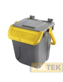 BIDONE IMMONDIZIA ECOLOGY litri 25 GIALLO