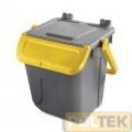 BIDONE IMMONDIZIA ECOLOGY litri 25 GIALLO