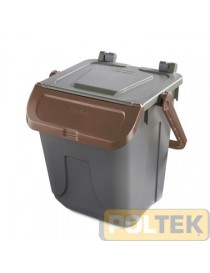 BIDONE IMMONDIZIA ECOLOGY litri 25 MARRONE