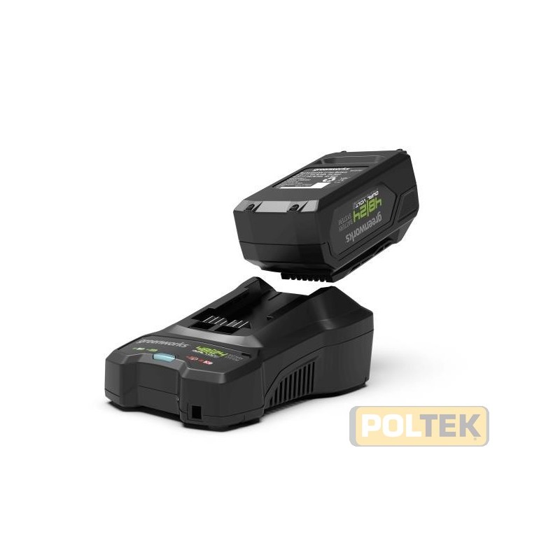 Batteria 48/24V 2Ah/4Ah e caricabatterie universale inclusi. Lo starter kit DVT alimenta tutti gli attrezzi elettrici e da giard