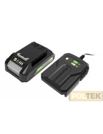 GREENWORKS DVT 24V STARTER KIT GSK24B2 2Ah