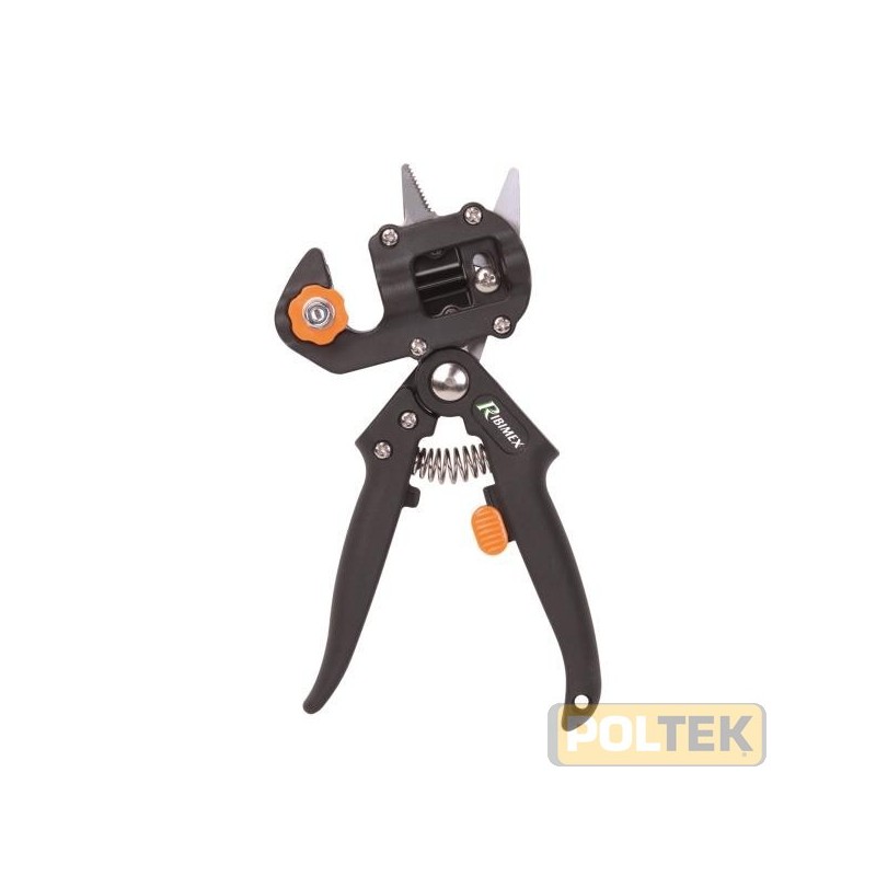 Per innestare tutti i tipi di arbusti o alberi da frutto. Questa forbice permette di innestare a V e a U su rami di Ø 12 mm mas