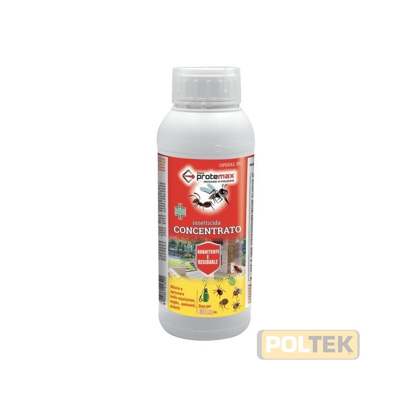 Caratteristiche: insetticida concentrato da diluire in acqua e spruzzare sulle superfici dove sono presenti gli insetti. Ad azio