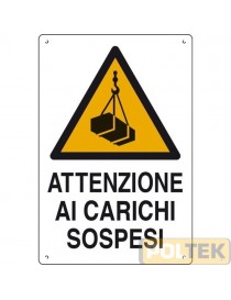 CARTELLO EDILIZIA "CARICHI SOSPESI" cm 40x60