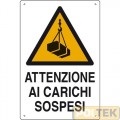 CARTELLO EDILIZIA "CARICHI SOSPESI" cm 40x60