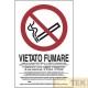 CARTELLO ALL. "VIETATO FUMARE" C/NORMATIVA cm 20x30