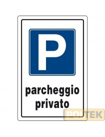 CARTELLO ALL. "PARCHEGGIO PRIVATO" cm20x30