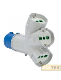 ADATTATORE INDUSTRIALE FME SPINA a 3 SCHUKO