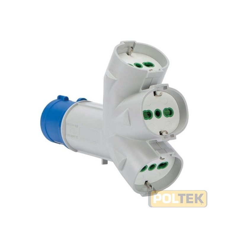ADATTATORE INDUSTRIALE FME SPINA a 3 SCHUKO