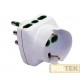 Adattatore triplo piatto - Spina 2P+T 16A - Prese 2P+T 16A Bipasso
