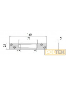 CONTROPIASTRA PIANA INOX mm145X25X3 PER CHIUSURE SUPPLEMENT