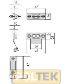 COPPIA CONTATTI CISA PER SERRATURE