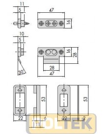 COPPIA CONTATTI CISA PER SERRATURE ELETTRICHE