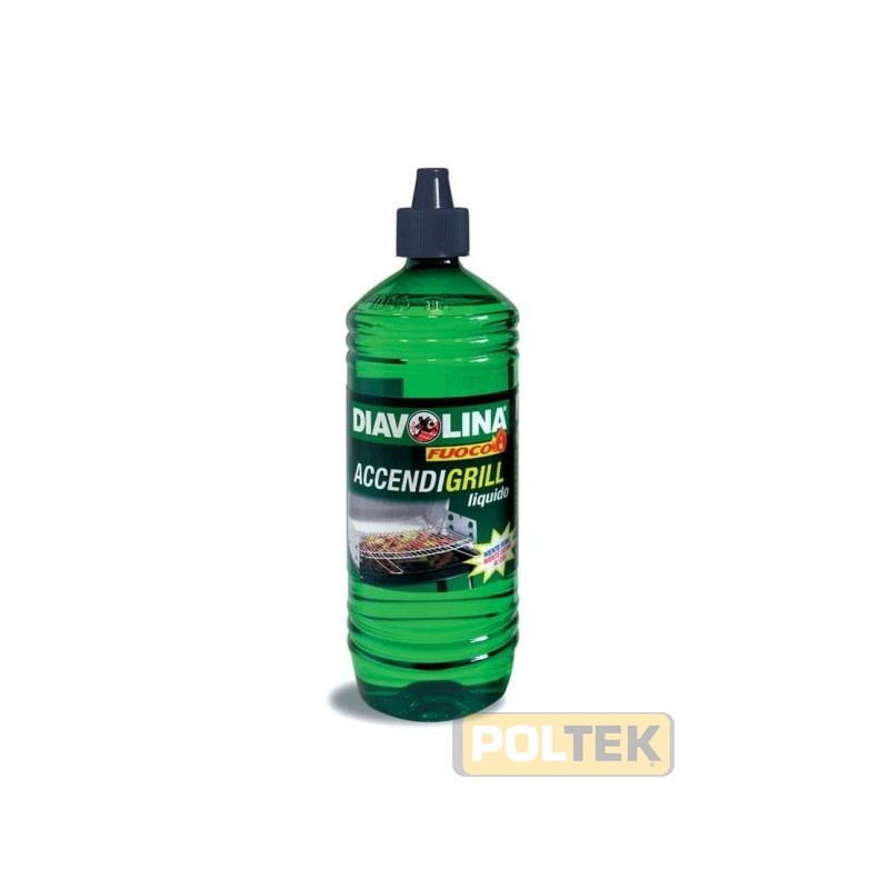 Il tradizionale accendigrill liquido per grill, BBQ e caminetti, da sempre efficace e pratico