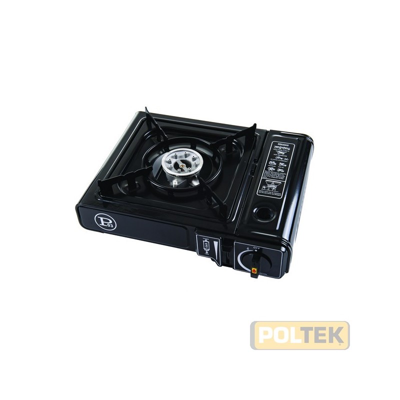 Fornello portatile per cartuccia Koreana, con potenza regolabile, accensione piezo integrata, valigetta per il trasporto, sistem