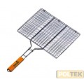OMPAGRILL GRATICOLA A RETE S/PIEDI C/MANICO LEGNO cm 25x35