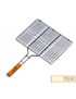 OMPAGRILL GRATICOLA A RETE S/PIEDI C/MANICO LEGNO cm 25x35