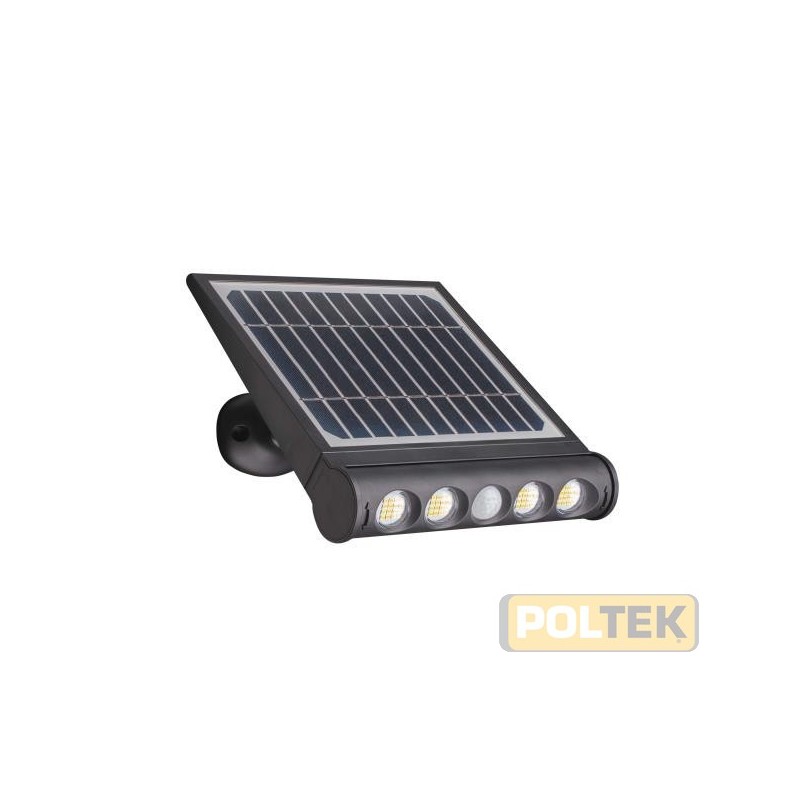 Proiettore LED solare dotato di un pannello fotovoltaico separabile per adattarsi ad ogni tipo di installazione. Cavo da 3 metri