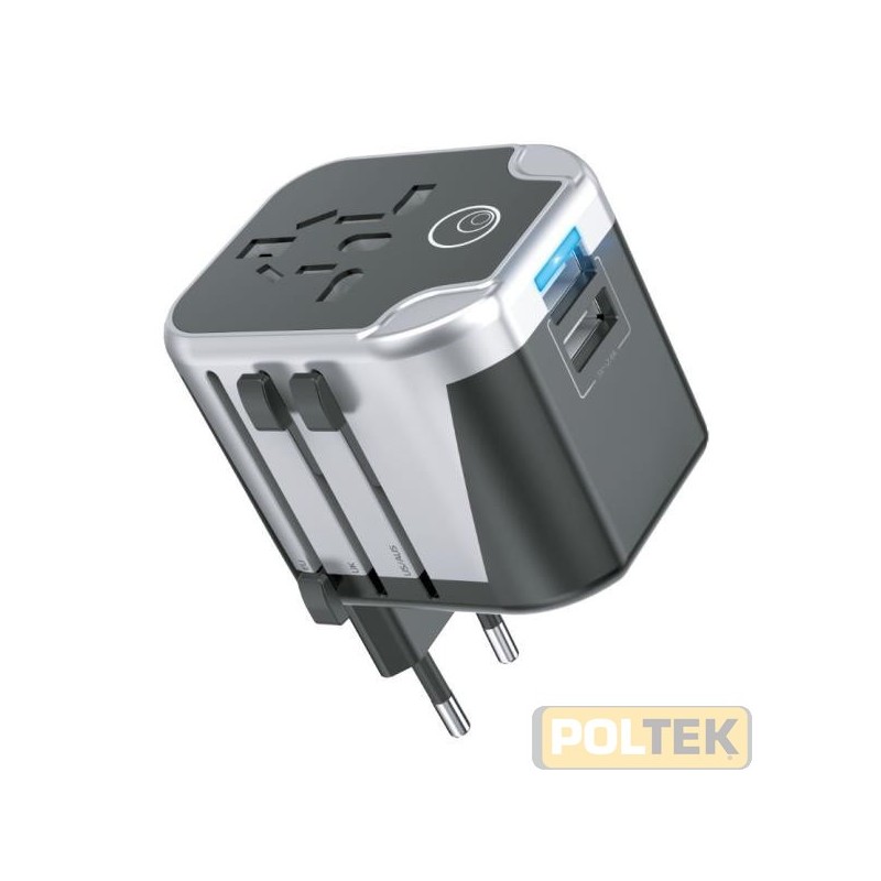 ADATTATORE UNIVERSALE DA VIAGGIO CON USB