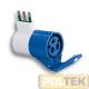 Spina 2P+T 16A CEE 220V a Presa 2P+T 16A 250V Ripasso/Schuko. IP44. Normativa CEI EN 50250. Particolarmente adatto per il campin