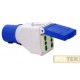 Adattatore industriale IP44 da spina 2P+T 16A CEE blu a 2 prese 2P+T 16A Bipasso